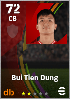Bui Tien Dung — CB, OVR 72, MAX 72