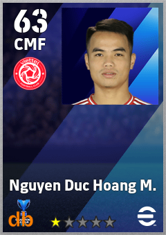 Nguyen Duc Hoang M. — CMF, OVR 63, MAX 63