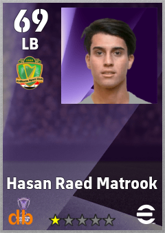 Hasan Raed Matrook — LB, OVR 69, MAX 69