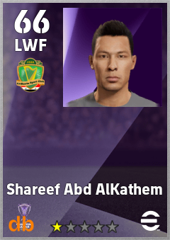 Shareef Abd AlKathem — LWF, OVR 66, MAX 66