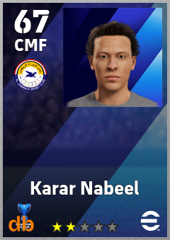 Karar Nabeel — CMF, OVR 67, MAX 67