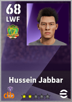 Hussein Jabbar — LWF, OVR 68, MAX 68