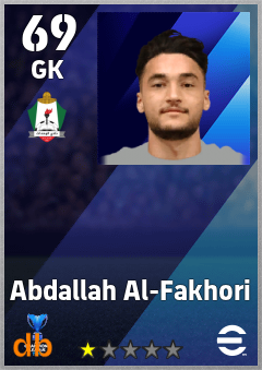 Abdallah Al-Fakhori — GK, OVR 69, MAX 69