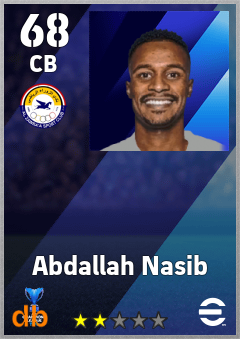 Abdallah Nasib — CB, OVR 68, MAX 68