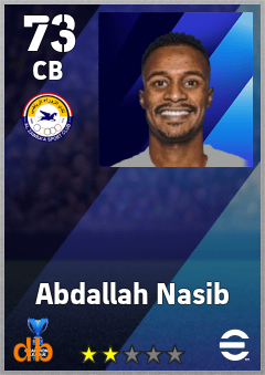 Abdallah Nasib — CB, OVR 73, MAX 73