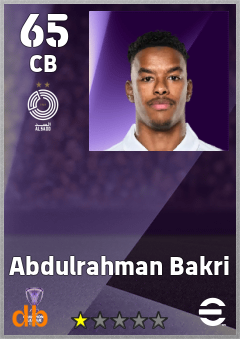 Abdulrahman Bakri eFootball player card