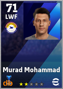 Murad Mohammad — LWF, OVR 71, MAX 71