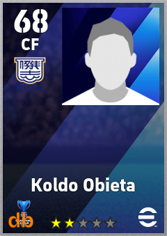Koldo Obieta — CF, OVR 68, MAX 68