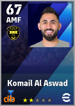 Komail Al Aswad — AMF, OVR 67, MAX 67