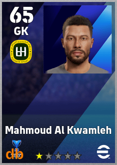 Mahmoud Al Kwamleh — GK, OVR 65, MAX 65