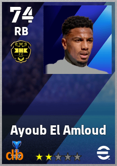 Ayoub El Amloud — RB, OVR 74, MAX 74