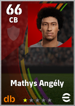 Mathys Angély — CB, OVR 66, MAX 66