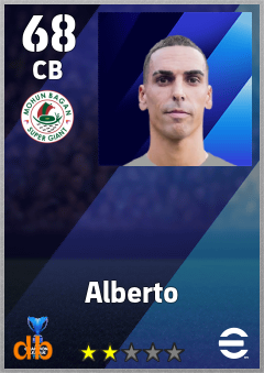 Alberto — CB, OVR 68, MAX 68