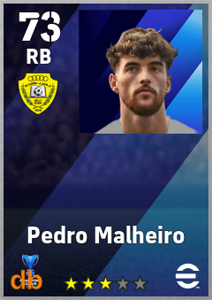 Pedro Malheiro — RB, OVR 73, MAX 73