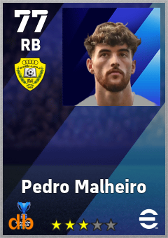 Pedro Malheiro — RB, OVR 77, MAX 77