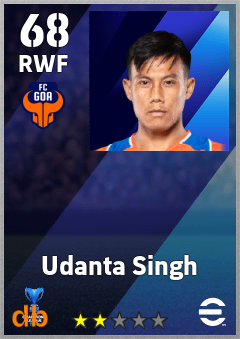 Udanta Singh — RWF, OVR 68, MAX 68
