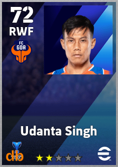 Udanta Singh — RWF, OVR 72, MAX 72