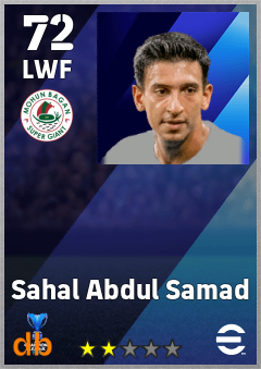 Sahal Abdul Samad — LWF, OVR 72, MAX 72