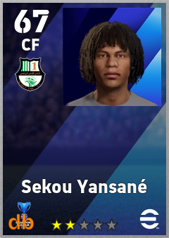 Sekou Yansané — CF, OVR 67, MAX 67