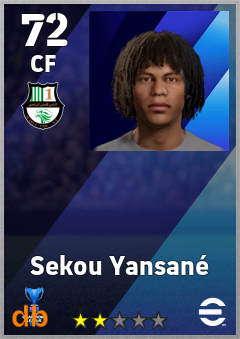 Sekou Yansané — CF, OVR 72, MAX 72