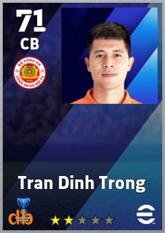 Tran Dinh Trong — CB, OVR 71, MAX 71
