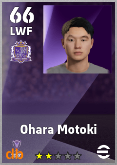 Ohara Motoki — LWF, OVR 66, MAX 66