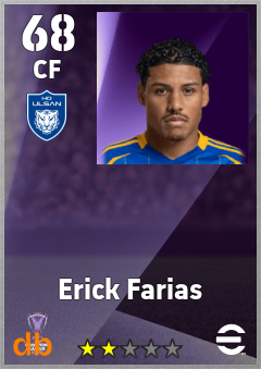 Erick Farias — CF, OVR 68, MAX 68