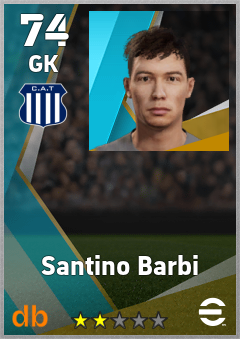 Santino Barbi — GK, OVR 74, MAX 74