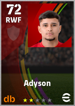 Adyson — RWF, OVR 72, MAX 72