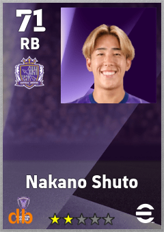 Nakano Shuto — RB, OVR 71, MAX 71