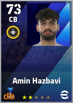 Amin Hazbavi — CB, OVR 73, MAX 73