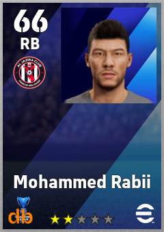 Mohammed Rabii — RB, OVR 66, MAX 66