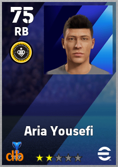 Aria Yousefi — RB, OVR 75, MAX 75