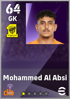 Mohammed Al Absi — GK, OVR 64, MAX 64