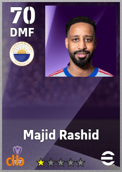 Majid Rashid — DMF, OVR 70, MAX 70