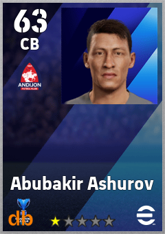 Abubakir Ashurov eFootball player card