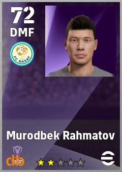 Murodbek Rahmatov — DMF, OVR 72, MAX 72