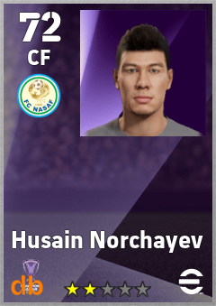 Husain Norchayev — CF, OVR 72, MAX 72
