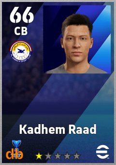Kadhem Raad — CB, OVR 66, MAX 66