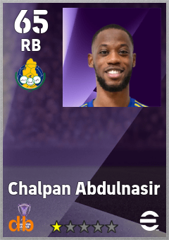 Chalpan Abdulnasir — RB, OVR 65, MAX 65
