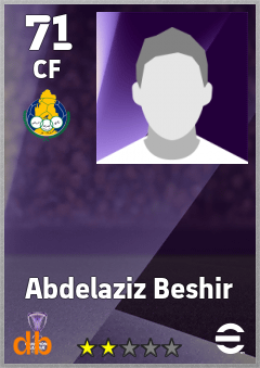 Abdelaziz Beshir — CF, OVR 71, MAX 71