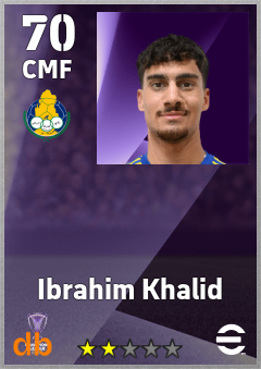 Ibrahim Khalid — CMF, OVR 70, MAX 70