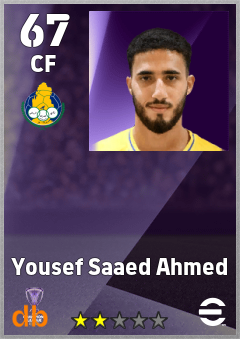 Yousef Saaed Ahmed — CF, OVR 67, MAX 67