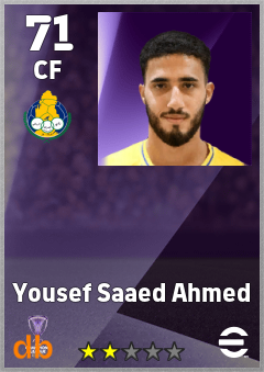 Yousef Saaed Ahmed — CF, OVR 71, MAX 71