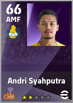 Andri Syahputra — AMF, OVR 66, MAX 66
