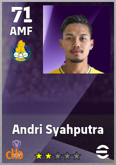Andri Syahputra — AMF, OVR 71, MAX 71