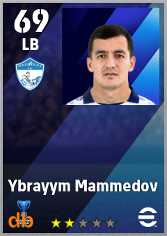 Ybrayym Mammedov — LB, OVR 69, MAX 69