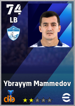Ybrayym Mammedov — LB, OVR 74, MAX 74