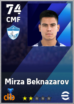 Mirza Beknazarov — CMF, OVR 74, MAX 74