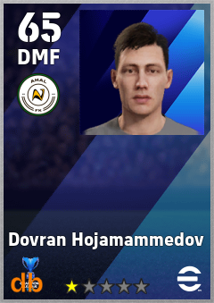 Dovran Hojamammedov — DMF, OVR 65, MAX 65